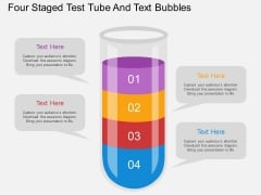 Four Staged Test Tube And Text Bubbles Powerpoint Template Four Staged Test Tube And Text Bubbles Powerpoint Template