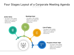 Four Stages Layout Of A Corporate Meeting Agenda Ppt PowerPoint Presentation Gallery Shapes PDF Four Stages Layout Of A Corporate Meeting Agenda Ppt PowerPoint Presentation Gallery Shapes PDF