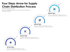 Four Steps Arrow For Supply Chain Distribution Process Ppt PowerPoint Presentation File Layouts PDF