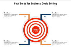 Four Steps For Business Goals Setting Ppt PowerPoint Presentation File Example PDF Four Steps For Business Goals Setting Ppt PowerPoint Presentation File Example PDF