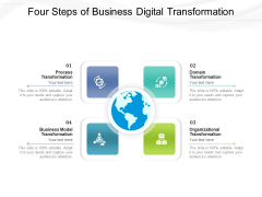 Four Steps Of Business Digital Transformation Ppt PowerPoint Presentation Pictures Example Introduction PDF