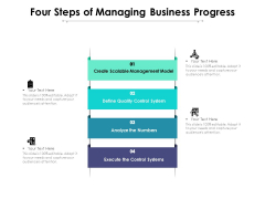 Four Steps Of Managing Business Progress Ppt PowerPoint Presentation Infographics Tips PDF Four Steps Of Managing Business Progress Ppt PowerPoint Presentation Infographics Tips PDF