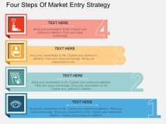 Four Steps Of Market Entry Strategy Powerpoint Template Four Steps Of Market Entry Strategy Powerpoint Template