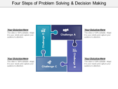 Four Steps Of Problem Solving And Decision Making Ppt PowerPoint Presentation File Graphics Template