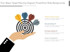 Four Steps Target Planning Diagram Powerpoint Slide Backgrounds Four Steps Target Planning Diagram Powerpoint Slide Backgrounds