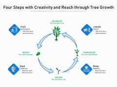 Four Steps With Creativity And Reach Through Tree Growth Ppt PowerPoint Presentation File Show PDF Four Steps With Creativity And Reach Through Tree Growth Ppt PowerPoint Presentation File Show PDF