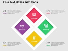 Four Text Boxes With Icons Powerpoint Templates Four Text Boxes With Icons Powerpoint Templates