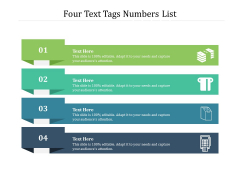 Four Text Tags Numbers List Ppt PowerPoint Presentation File Slide Portrait PDF Four Text Tags Numbers List Ppt PowerPoint Presentation File Slide Portrait PDF