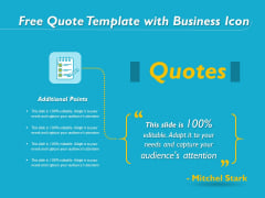 Free Quote Template With Business Icon Ppt PowerPoint Presentation Gallery Format Ideas PDF Free Quote Template With Business Icon Ppt PowerPoint Presentation Gallery Format Ideas PDF