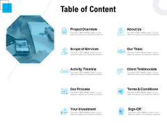 Freelancer RFP Table Of Content Ppt PowerPoint Presentation Summary Background Image PDF Freelancer RFP Table Of Content Ppt PowerPoint Presentation Summary Background Image PDF