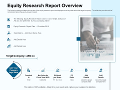 Fund Investment Advisory Statement Equity Research Report Overview Ppt Outline Infographics PDF