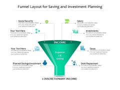 Funnel Layout For Saving And Investment Planning Ppt PowerPoint Presentation Gallery Diagrams PDF Funnel Layout For Saving And Investment Planning Ppt PowerPoint Presentation Gallery Diagrams PDF