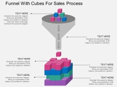 Funnel With Cubes For Sales Process Powerpoint Template Funnel With Cubes For Sales Process Powerpoint Template