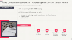 Future Goals And Investment Ask Fundraising Pitch Deck For Series C Round Themes PDF