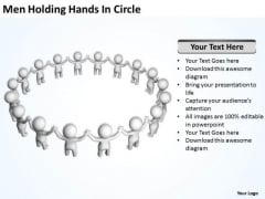 Famous Business People Men Holding Hands Circle PowerPoint Templates