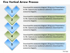 Five Vertical Arrow Process PowerPoint Presentation Template Five Vertical Arrow Process PowerPoint Presentation Template