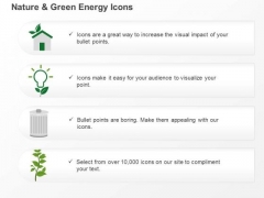 Four Energy Icons Bulb Home Dustbin And Plant Ppt Slides Graphics Four Energy Icons Bulb Home Dustbin And Plant Ppt Slides Graphics