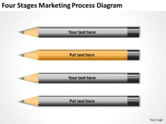 Four Stages Marketing Process Diagram Ppt Business Plan Service PowerPoint Slides