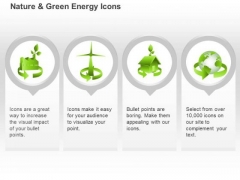 Four Unique Symbols For Green Energy Use Ppt Slides Graphics