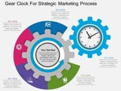 Gear Clock For Strategic Marketing Process Powerpoint Template