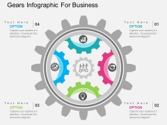 Gears Infographic For Business Powerpoint Templates