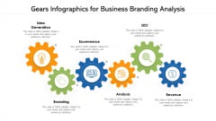 Gears Infographics For Business Branding Analysis Ppt PowerPoint Presentation Gallery Backgrounds PDF