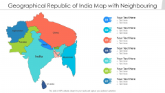 Geographical Republic Of India Map With Neighbouring Ppt PowerPoint Presentation File Good PDF