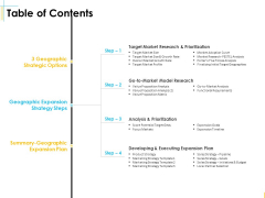 Global Organization Marketing Strategy Development Table Of Contents Download PDF Global Organization Marketing Strategy Development Table Of Contents Download PDF
