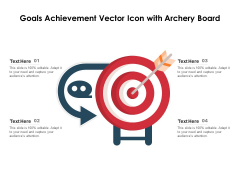 Goals Achievement Vector Icon With Archery Board Ppt PowerPoint Presentation Gallery Maker PDF