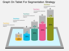 Graph On Tablet For Segmentation Strategy Powerpoint Template Graph On Tablet For Segmentation Strategy Powerpoint Template