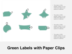 Green Labels With Paper Clips Ppt PowerPoint Presentation Slides Vector Green Labels With Paper Clips Ppt PowerPoint Presentation Slides Vector