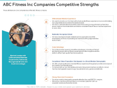 Gym Health And Fitness Market Industry Report ABC Fitness Inc Companies Competitive Strengths Ppt Professional File Formats PDF