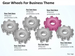 Gear Wheels For Business Theme Ppt Frozen Yogurt Plan PowerPoint Slides