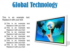 Global Technology Globe PowerPoint Presentation Slides F