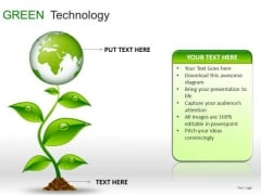 Globes Green Technology Icons PowerPoint Slides And Ppt Diagram Templates