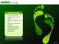 Green Energy Carbon Footprints PowerPoint Templates Green Ppt Presentations