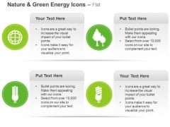 Green Energy Icons For Cfl Plant And Globe Ppt Slides Graphics Green Energy Icons For Cfl Plant And Globe Ppt Slides Graphics