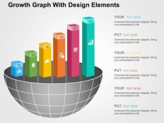 Growth Graph With Design Elements PowerPoint Templates