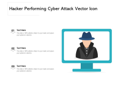 Hacker Performing Cyber Attack Vector Icon Ppt PowerPoint Presentation Icon Professional PDF