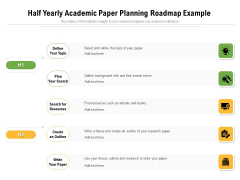 Half Yearly Academic Paper Planning Roadmap Example Formats