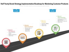 Half Yearly Brand Strategy Implementation Roadmap For Marketing Customer Products Portrait Half Yearly Brand Strategy Implementation Roadmap For Marketing Customer Products Portrait
