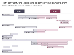 Half Yearly Software Engineering Roadmap With Training Program Pictures