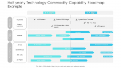Half Yearly Technology Commodity Capability Roadmap Example Mockup