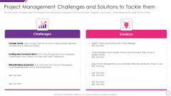 Handle Project Escalations Project Management Challenges And Solutions To Tackle Them Ppt Pictures Graphics Tutorials PDF Handle Project Escalations Project Management Challenges And Solutions To Tackle Them Ppt Pictures Graphics Tutorials PDF