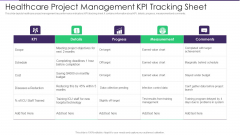 Healthcare Project Management KPI Tracking Sheet Demonstration PDF Healthcare Project Management KPI Tracking Sheet Demonstration PDF