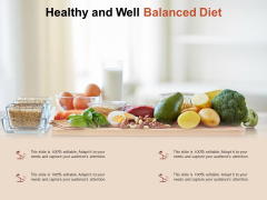 Healthy And Well Balanced Diet Ppt PowerPoint Presentation Ideas Example