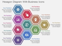 Hexagon Diagram With Business Icons Powerpoint Template Hexagon Diagram With Business Icons Powerpoint Template