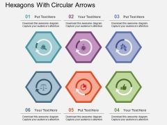 Hexagons With Circular Arrows Powerpoint Templates Hexagons With Circular Arrows Powerpoint Templates
