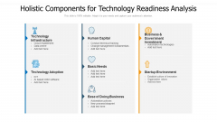 Holistic Components For Technology Readiness Analysis Ppt PowerPoint Presentation Styles Brochure PDF Holistic Components For Technology Readiness Analysis Ppt PowerPoint Presentation Styles Brochure PDF