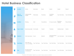 Hotel And Tourism Planning Hotel Business Classification Diagrams PDF